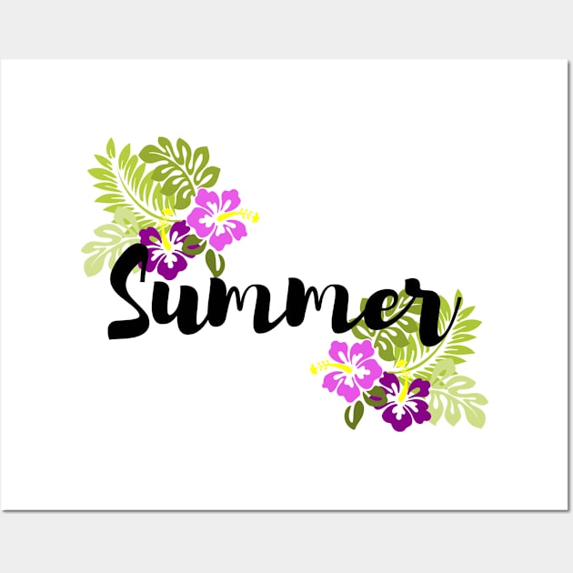 Summer and tropical flowers Wall Art by YellowQueen